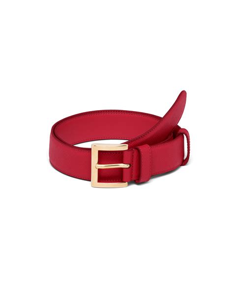 prada red belt